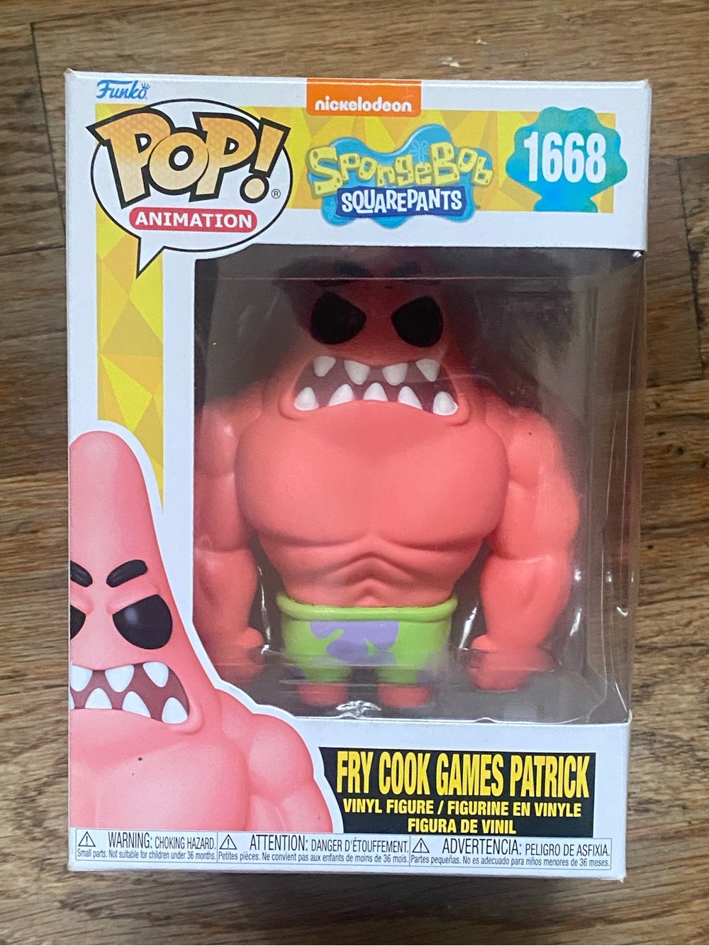 Funko Pop! SpongeBob Fry Cook Patrick #1668 w/Muscles